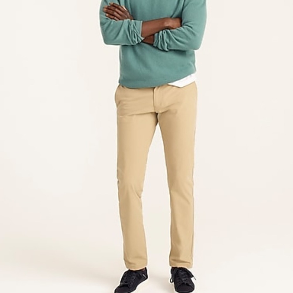 J crew 484 slim fit tech pants khaki